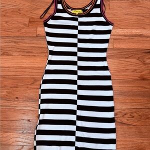 Circus by Sam Edelman Striped Black and White Midi Dress